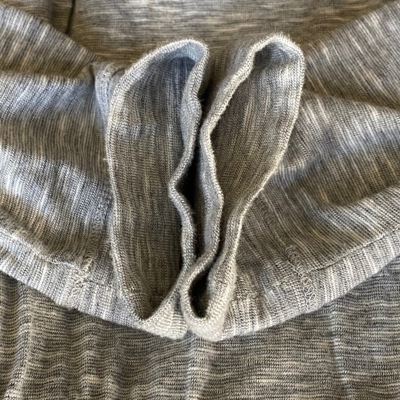 J Crew dress drawstring tie waist long sleeve gray Small - Picture 14 of 16